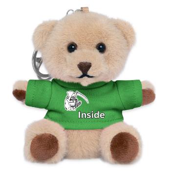 Dead Inside – Dark Skull Reaper Design  - Teddy Keyring - green - Front