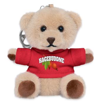 Hagebuddne – Pun Meme Saying - Teddy Keyring - red - Front