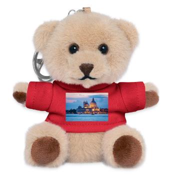 Santa Maria della Salute in Venice in the evening - Teddy Keyring - red - Front