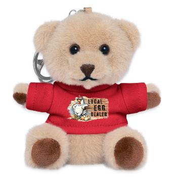 Chicken in graffiti style - Teddy Keyring - red - Front