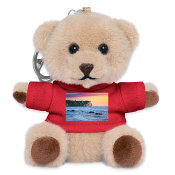 Sonnenaufgang am Kap Arkona - Teddy Schlüsselanhänger - Rot - Vorne