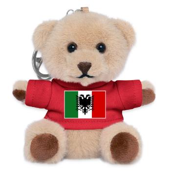 Albanien Italien Arbresh Flagge  - Teddy Schlüsselanhänger - Rot - Vorne