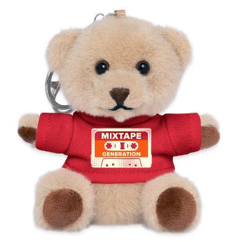 Generation Mixtape, Lustiges Gen X Fun Shirt - Teddy Schlüsselanhänger - Rot - Vorne