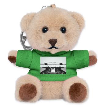 Every Story Begins Somewhere Typewriter Design - Teddy Keyring - green - Front