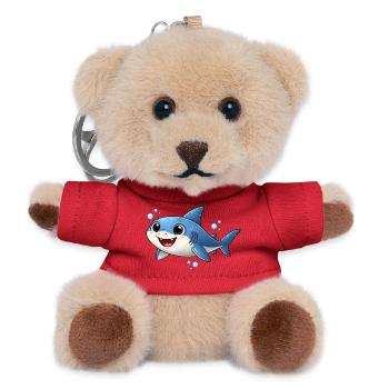 Motif Bébé Requin Drôle Cadeau Océan - Porte-clés ourson - rouge - Devant