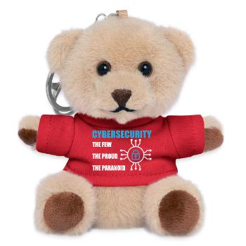 Lustiges Cybersicherheits-IT-Support-IT-Sicherheitsnetzwerk - Teddy Schlüsselanhänger - Rot - Vorne