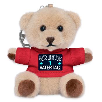 Baby Erster Vatertag - Teddy Schlüsselanhänger - Rot - Vorne