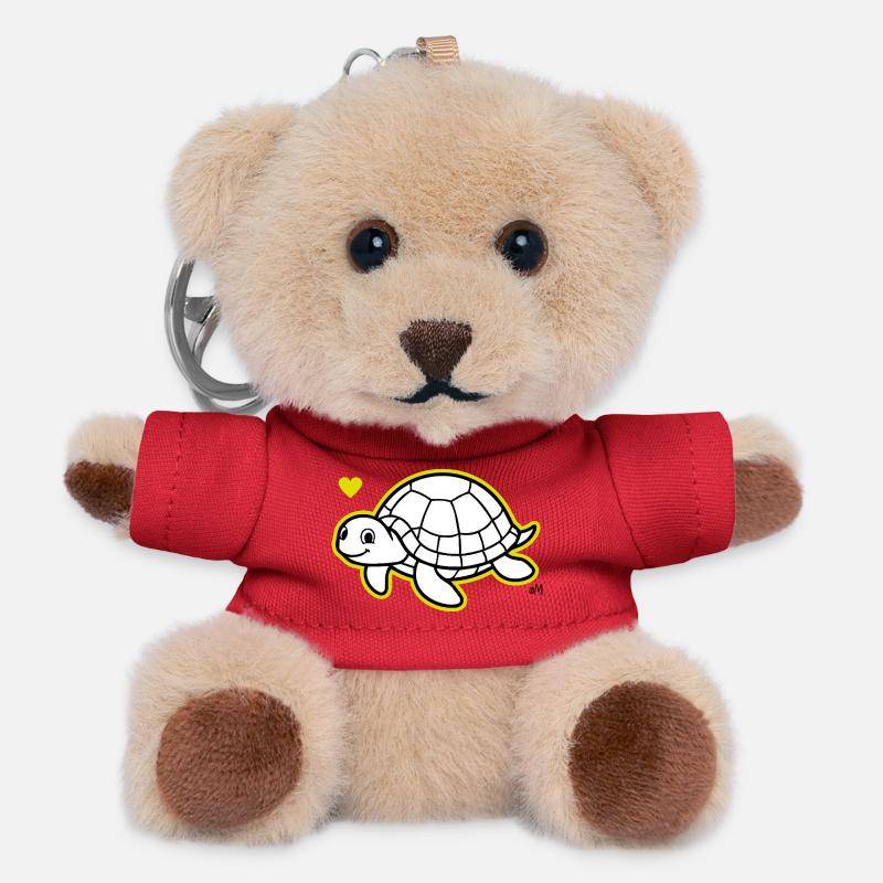 Max_the_turtle - Teddy Schlüsselanhänger - Rot