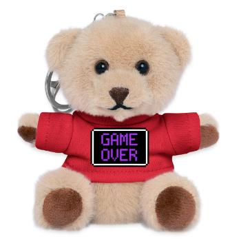 Game Over Shield Rétro Gamer - Porte-clés ourson - rouge - Devant