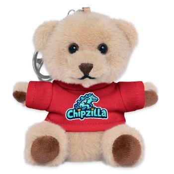 Chipzilla Dino Tee - Teddy Keyring - red - Front