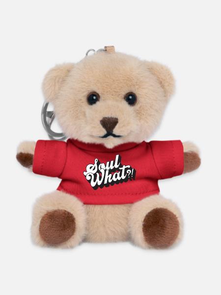 SoulWhat?! - B/W Logo - Teddy Keyring - red