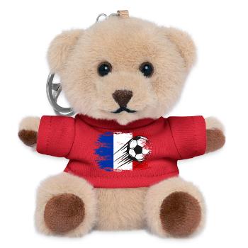 France flag football used - Teddy Keyring - red - Front