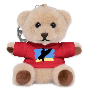 Beach Vibes – Surfer Girl - Teddy Keyring - red - Front