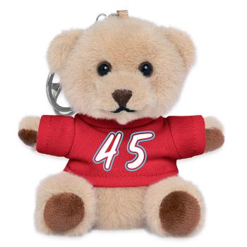 45 Zahl symbol - Teddy Schlüsselanhänger - Rot - Vorne