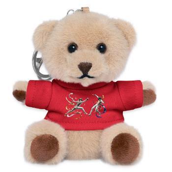 Duellfecht-Energie-Bänder - Teddy Schlüsselanhänger - Rot - Vorne