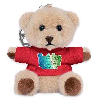 Get out into nature Connect the real world - Teddy Keyring - red - Front