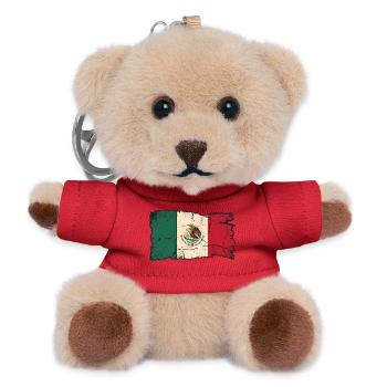 Mexikanische Flagge - Teddy Schlüsselanhänger - Rot - Vorne