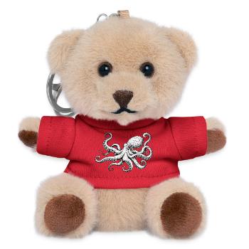 Octopus  - Teddy Keyring - red - Front
