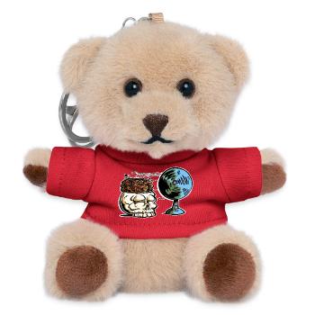 Belüftung von Schädel und Gehirn - Teddy Schlüsselanhänger - Rot - Vorne