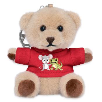 Little_mouse_and_gecko_are_best_friends - Teddy Schlüsselanhänger - Rot - Vorne
