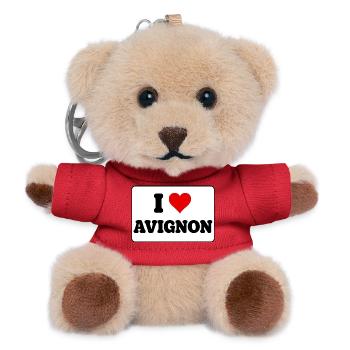 Ich liebe Avignon Ich liebe Avignon Fan French City - Teddy Schlüsselanhänger - Rot - Vorne