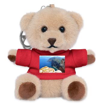 Fantastische Felsenküste auf Korsika - Teddy Schlüsselanhänger - Rot - Vorne