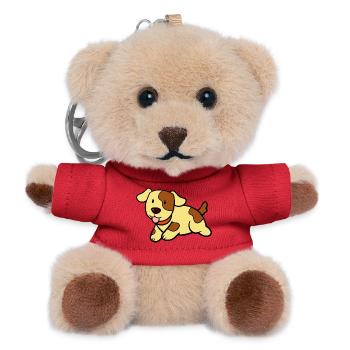 Cute dog - Teddy Keyring - red - Front