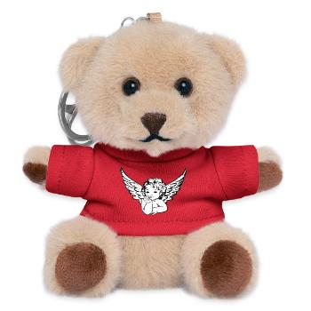 Angel with wings - Teddy Keyring - red - Front