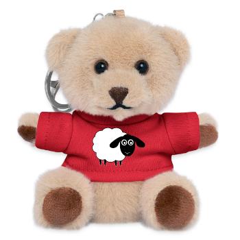 Schaf - Teddy Schlüsselanhänger - Rot - Vorne
