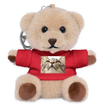 Katzengesicht von Minka - Teddy Schlüsselanhänger - Rot - Vorne