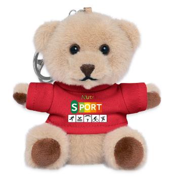 Nutri sport - Porte-clés ourson - rouge - Devant