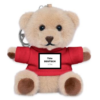 Tüte DEUTSCH - Teddy Schlüsselanhänger - Rot - Vorne