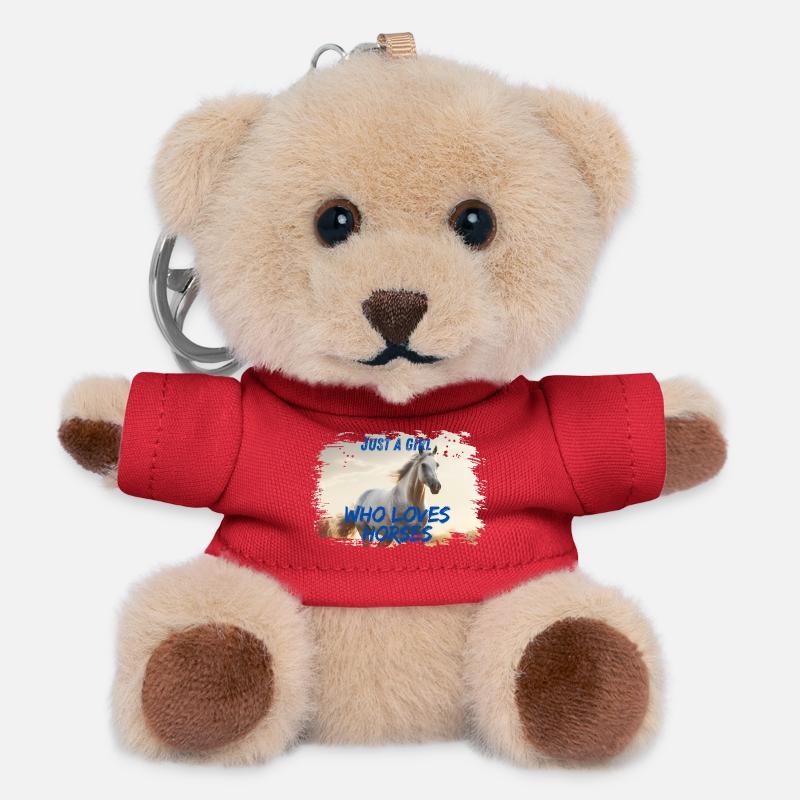 Love for horses - Teddy Keyring - red