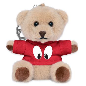 Comic Augen - Teddy Schlüsselanhänger - Rot - Vorne