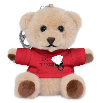 I Like it Rough - Teddy Keyring - red - Front