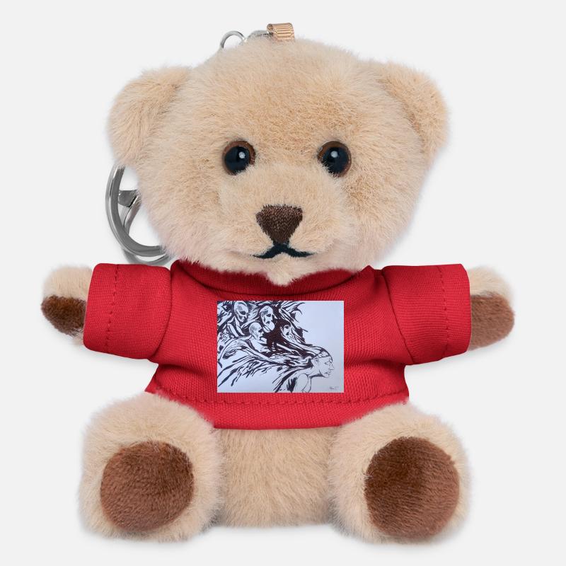 Zerrbilder - Teddy Schlüsselanhänger - Rot