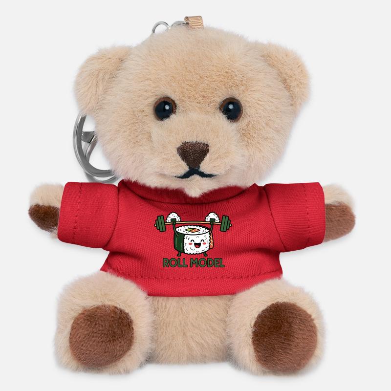Sushi Strength - Teddy Keyring - red