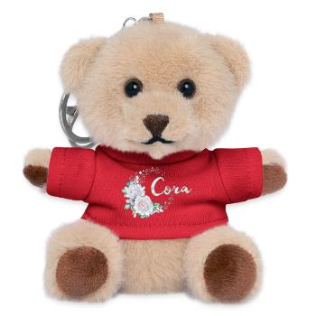 Für Cora - Teddy Schlüsselanhänger - Rot - Vorne