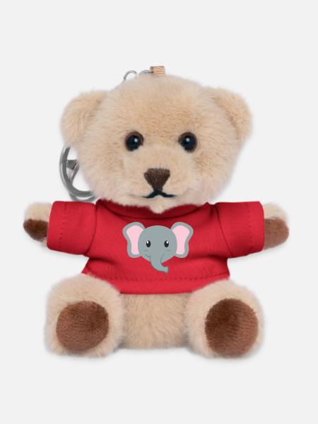 Elefant Cartoon - Teddy Schlüsselanhänger - Rot
