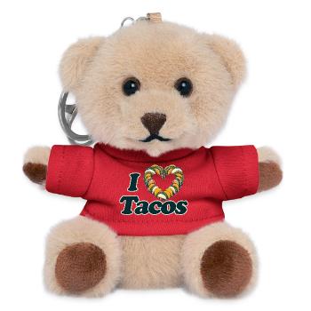 J’adore Tacos Heart - Porte-clés ourson - rouge - Devant
