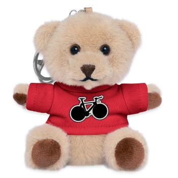 TRACK BIKE Patch - Teddy Keyring - red - Front