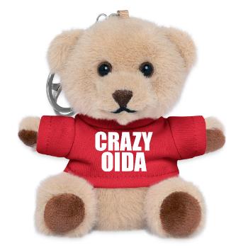 crazy_oida_shirt_geschenk_lustig_wien_oesterrei - Teddy Schlüsselanhänger - Rot - Vorne