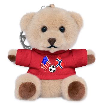 Fußball Norwegen gegen die USA - Teddy Schlüsselanhänger - Rot - Vorne