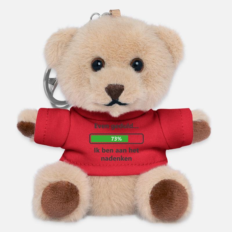 Patient... I'm thinking - Teddy Keyring - red