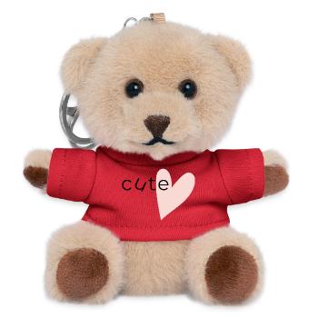 E-Heart Minimal - Mignon - Porte-clés ourson - rouge - Devant