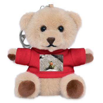 Kraft durch Glauben Blume der Stärke - Teddy Schlüsselanhänger - Rot - Vorne