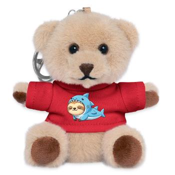 Cute Sloth Cartoon Costume Brazil Carnival - Teddy Keyring - red - Front
