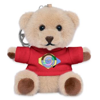 Spiral Color Fun Geometry - Teddy Keyring - red - Front