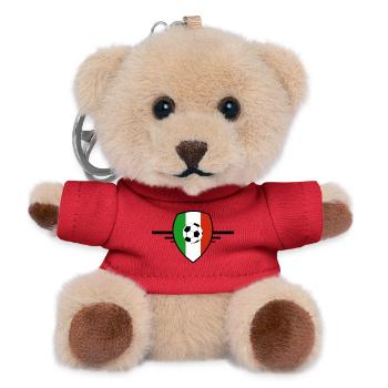 Écusson Italie Football Bouclier - Porte-clés ourson - rouge - Devant