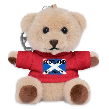 Bold Saltire Flag Typography - Teddy Keyring - red - Front